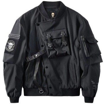 MĘSKA KURTKA BOMBER CYBERPUNK GOTHIC TECHWEAR CZARNA