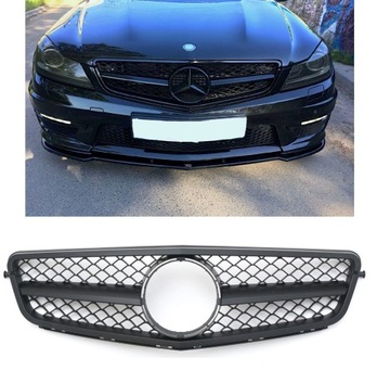 ATRAPA GRILL MERCEDES C W204 C204 AMG CZARNY MAT