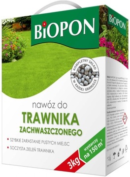 BIOPON Nawóz GRANULAT Trawnik Zachwaszczony 3kg