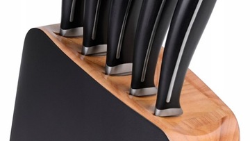 ГЕРЛАХ НАБОР ИЗ 5 КУХОННЫХ НОЖЕЙ В ЛОФТЕ ДЕРЕВЯННЫЙ БЛОК