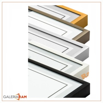 Rama,ramka ALUMINIOWA 40x90 -alu G- KOLORY z plexi ANTYREFLEKS