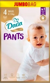 PIELUCHOMAJTKI DADA EXTRA CARE 4 PANTS 66SZT JUMBO DUŻA PACZKA