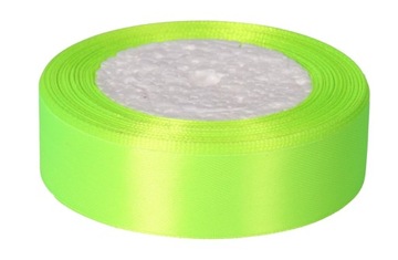 WSTĄŻKA TASIEMKA SATYNOWA ZIELONA 25MM 25M
