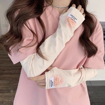 Flower Anti-sunburn Sleeves Ice Fabric Breathable