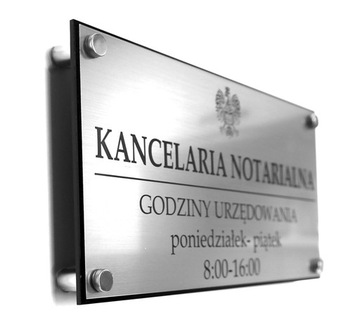 TABLICZKA na dystansach GABINET PEDAGOG 295x145 mm