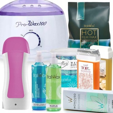 Zestaw ItalWax 2x podgrzewacz wosk rolka twardy