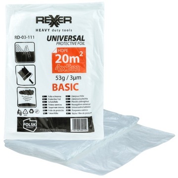 FOLIA MALARSKA 4X5 M HDPE 0,003 MM 53 G MASKUJĄCA