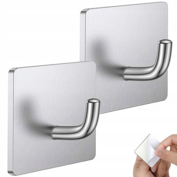 ПРОЧНЫЕ КРЮЧКИ САМОКЛЕЯЩИЕСЯ ДЛЯ ОДЕЖДЫ КРЮЧОК 2x