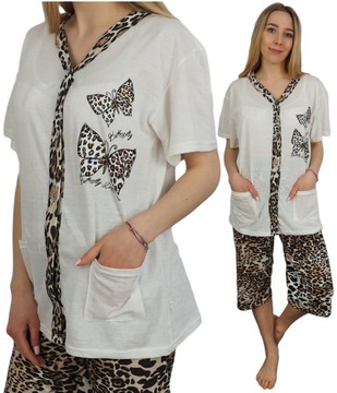 Piżama damska L (40) ROZPINANA motyl plus size L