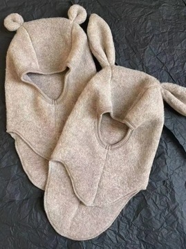 Милая детская шапка с помпоном из двойной шерсти, наборы перчаток, брендовая детская шапка Hutt, теплая Wi