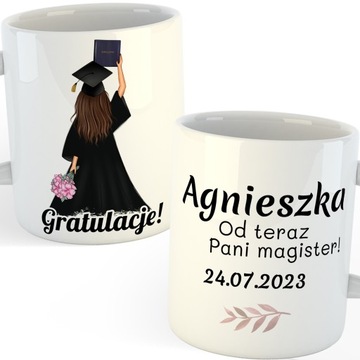KUBEK PANI MAGISTER INŻYNIER OBRONA PREZENT IMIĘ