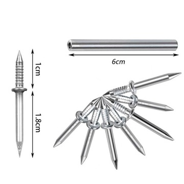 ГВОЗДИ ДЛЯ ПОЛА С РЕЗЬБОЙ, ДВОЙНОЙ ШЛЯПКОЙ, БЕСШОВНЫЕ 100 ШТ.