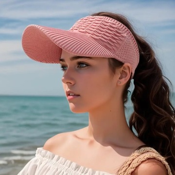 Женская крыша Sun Sun Beach Cap с новой черной крышей