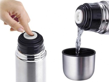 СТАЛЬНОЙ ТЕРМОС С КРЫШКОЙ, 350МЛ