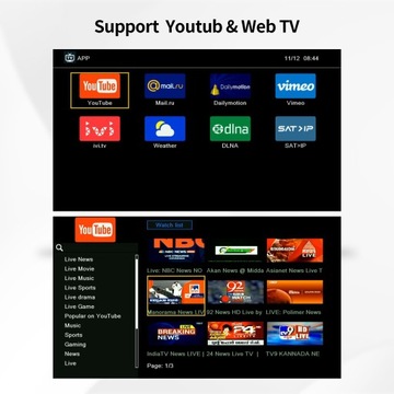 DVB-T2/S2X/C ТЮНЕР 4K WIFI ДЕКОДЕР YOUTUBE CA Astra