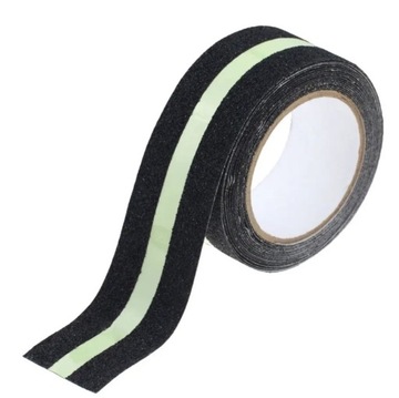 ЛЕНТА ПРОТИВСКОЛЬЗЯЩАЯ с флуоресцентной полосой 50мм 3м