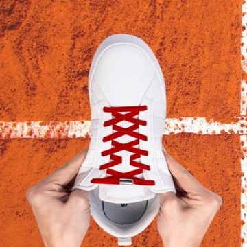 ЭЛАСТИЧНЫЕ красные шнурки без завязок.