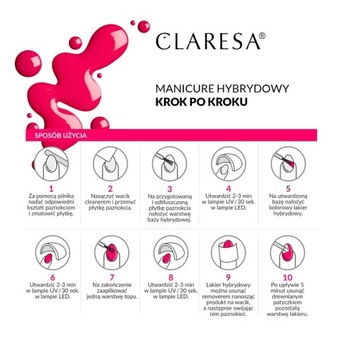 Гибридный лак для ногтей CLARESA KISS ME! 6 бордовый