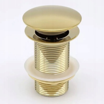 ПРОБКА CLICK-CLACK ДЛЯ УМЫВАЛЬНИКОВ, ЛАТУНЬ, УМЫВАЛЬНИК, БЕЗ ПЕРЕЛИВА, ЗОЛОТО, 1 1/4