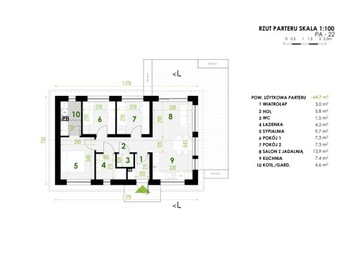 Проект дома Pióro Architekci-22 ​​Базовая версия