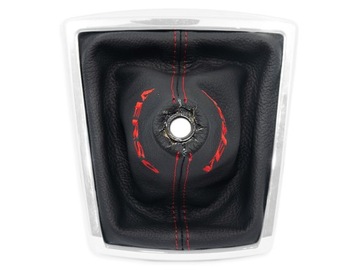 TOYOTA VERSO 2004-2009 ПЫЛЬНИК ПЕРЕКЛЮЧЕНИЯ ПЕРЕДАЧ ЧЕРНАЯ КОЖА КРАСНАЯ ВЫШИВКА