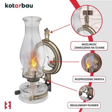 LAMPA NAFTOWA RETRO ANTYCZNA VINTAGE OLEJ NAFTĘ LAMPION LATARNIA Z LUSTREM