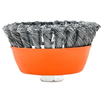 SZCZOTKA DOCZOŁOWA DRUT SKRĘCANY 65 MM M14 DO SZLIFIEREK KĄTOWYCH