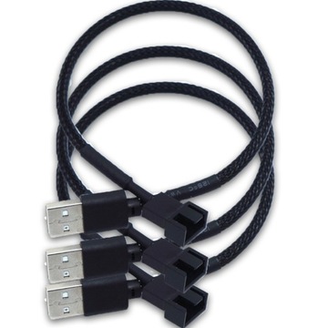 Adapter USB do wentylatora komputerowego 3 szt