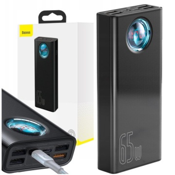 BARDZO MOCNY POWER BANK 30000 MAH BASEUS 65W USB USBC MICRO LIGHTNING