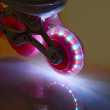 Роликовые коньки 4в1 Роликовые коньки Регулируемые роликовые коньки LED Meteor размер XS 27-30