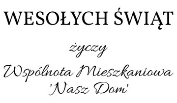 naklejka WESOŁYCH ŚWIĄT z nazwą Twojej Firmy 45x20cm na okno lustro tablicę