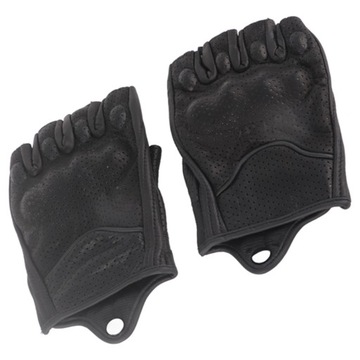 Мотоциклетные перчатки с полупальцами, Кожаные,