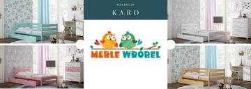Кровать односпальная молодежная KARO 200x90 Деревянная