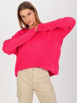 Sweter modny DAMSKI kołnierz POLO one size ZIELEŃ