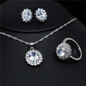 Komplet biżuterii Kate Middleton -60% el. kryształków swarovski