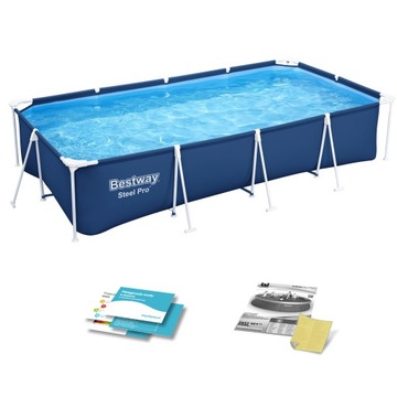Basen stelażowy ogrodowy rodzinny 400x211x81cm Bestway