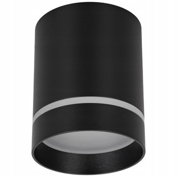 Накладной светодиодный галогенный прожектор TUBE GU10 80x100 мм ЧЕРНЫЙ круглый