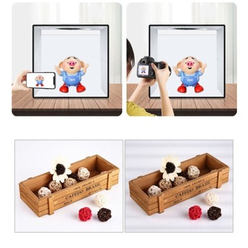 БЕЗТЕНЬНАЯ СТУДИЙНАЯ ПАЛАТКА 25*25* 25СМ 96СВЕТОДИОДОВ ЧЕРНАЯ