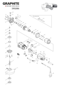 Замок шпинделя шлифовальной машины ГРАФИТ 59Г086