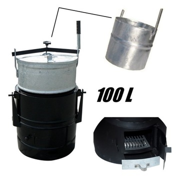 PARNIK Z SZAMOTEM OCYNKOWANY 100 L UN