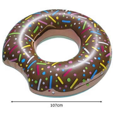 BESTWAY 36188 Кольцо для плавания, надувное кольцо-пончик, коричневое, 107 см, макс. 100