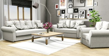ZESTAW WYPOCZYNKOWY Skandi 3+2+1 kanapa fotel sofa