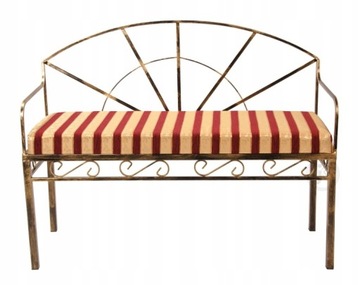 ŁAWECZKA na Taras Zdobiona Metalowa 109cm Czarna