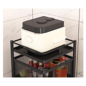 Полка 2-х ярусная для кухонной утвари - черная