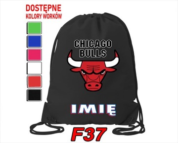 WOREK SZKOLNY NA WF SPORTOWY NA BUTY CHICAGO BULLS NBA BASKET - IMIĘ GRATIS