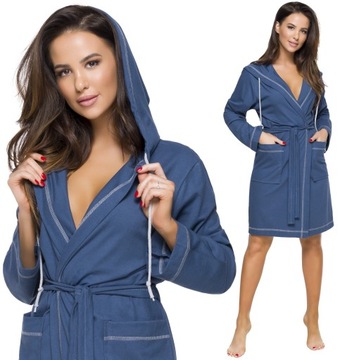 BAWEŁNIANY SPORTOWY SZLAFROK DAMSKI PODOMKA S