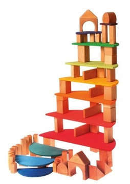 DREWNIANE PÓŁOKRĘGI TĘCZOWE DUŻE 1+ GRIMM'S