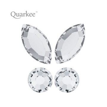 Quarkee biżuteria nazębna kryształowa biel motylek