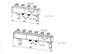 Распределитель AFRISO 125-2 на 2 цепи до 70кВт