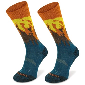 Wełniane zimowe skarpety turystyczne termiczne 38% merino - Comodo 39-42